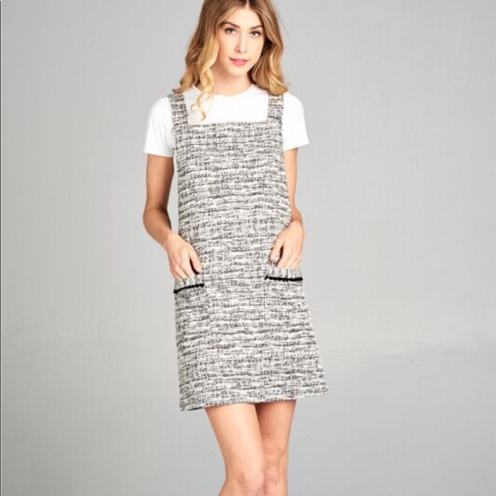 Knit overall dress